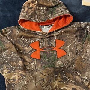 Under Armour Camouflage Hoodie with Bold Orange Logo